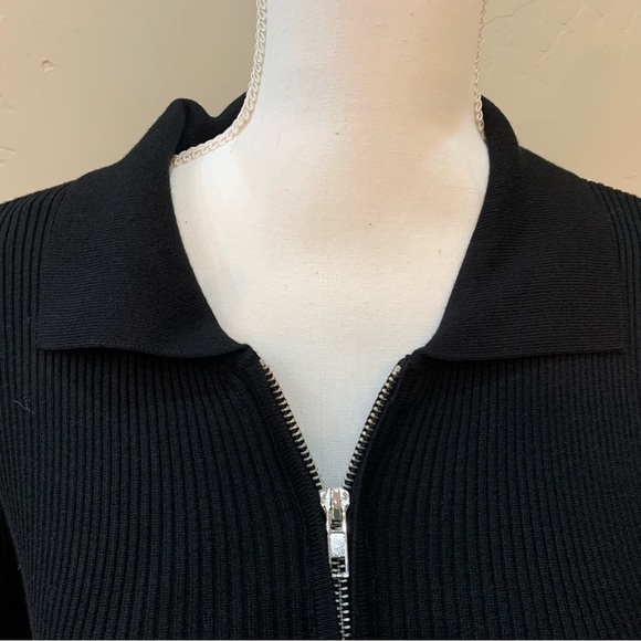 Nwt - Juniors Black Zip up Cardigan - Picture 2 of 5